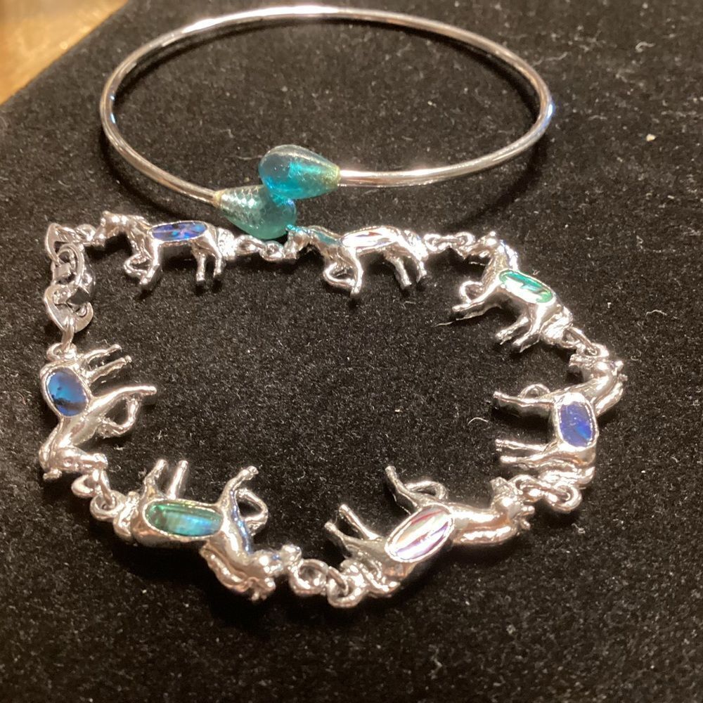 Set of Two Silvertone Bracelets - Picture 5 of 7